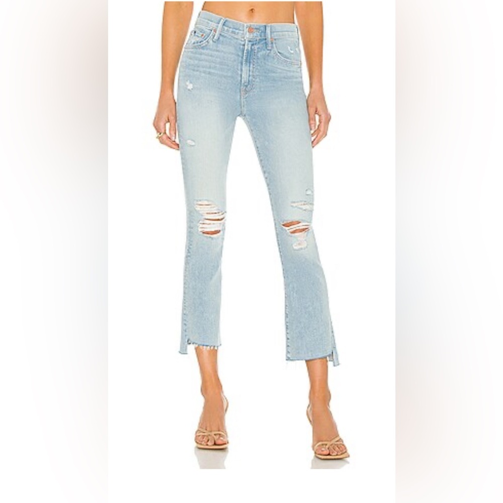 MOTHER Light Blue Cropped Jeans